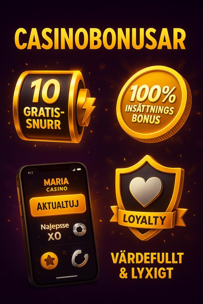 Bonuserbjudanden på Maria Casino: Ta del av fler chanser att vinna